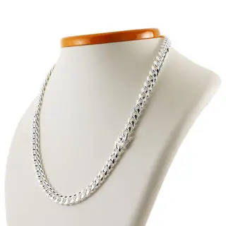 8mm Miami Cuban Curb Sterling Silver Chain