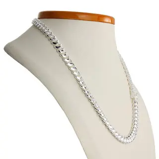 Miami Cuban Curb 8mm Gauge Silver Chain