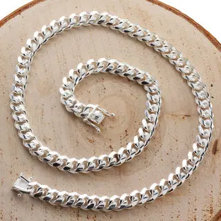 Sterling Silver 8mm Mens Cuban Curb Chain