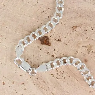 Solid Sterling Silver 4.8mm Curb Chain