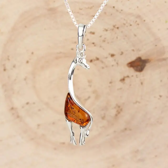 Sterling Silver Giraffe Pendant