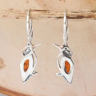 Sterling Silver Kingfisher Earrings
