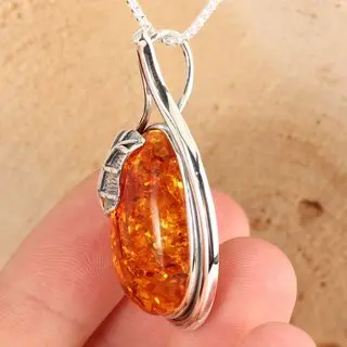 Option 10c Handmade Baltic Amber Pendant