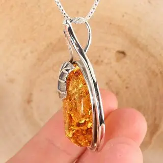 Option 2c Handmade Baltic Amber Pendant