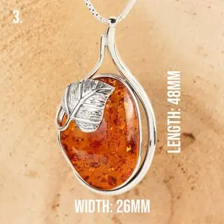 Option 3b Handmade Baltic Amber Pendant