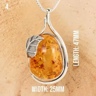 Option 4b Handmade Baltic Amber Pendant