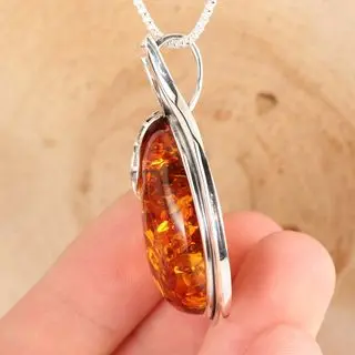 Option 6c Handmade Baltic Amber Pendant