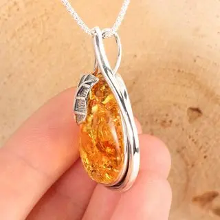 Option 8c Handmade Baltic Amber Pendant