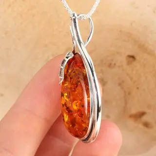 Option 9c Handmade Baltic Amber Pendant