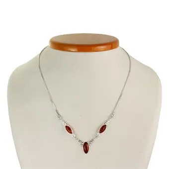 Honey Baltic Amber Celtic Sterling Silver Necklace Honey Baltic Amber Celtic Sterling Silver Necklace