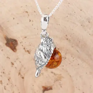 Robin Pendant Set With Amber