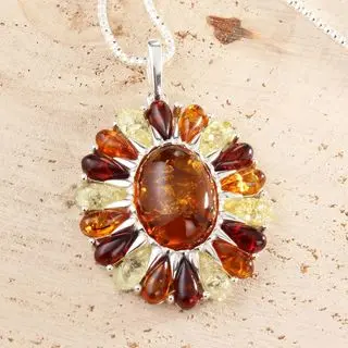 Large Baltic Amber Pendant