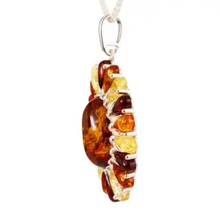 Lemon Honey and Cognac Baltic Amber Pendant