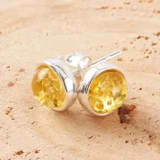 Lemon Baltic Amber Earrings