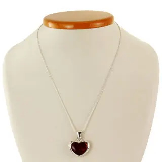 Honey Baltic Amber Silver Heart Locket