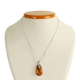 Handmade Sterling Silver Baltic Amber Pendant