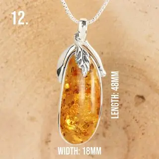 Option Twelve Handmade Amber Pendant 