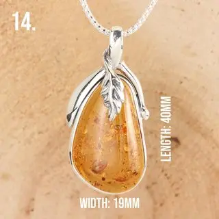 Option Fourteen Handmade Amber Pendant 