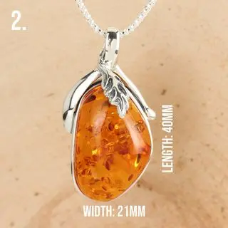 Option Two Handmade Amber Pendant 