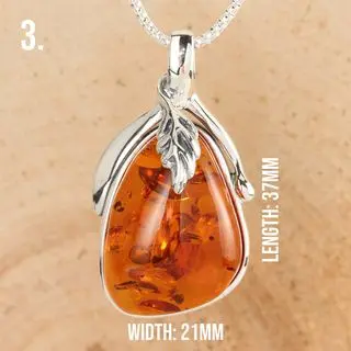 Option Three Handmade Amber Pendant 