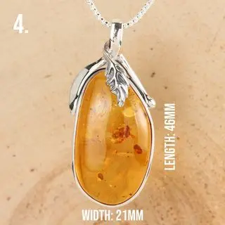 Option Four Handmade Amber Pendant 