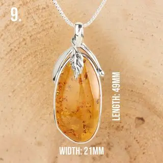 Option Nine Handmade Amber Pendant 