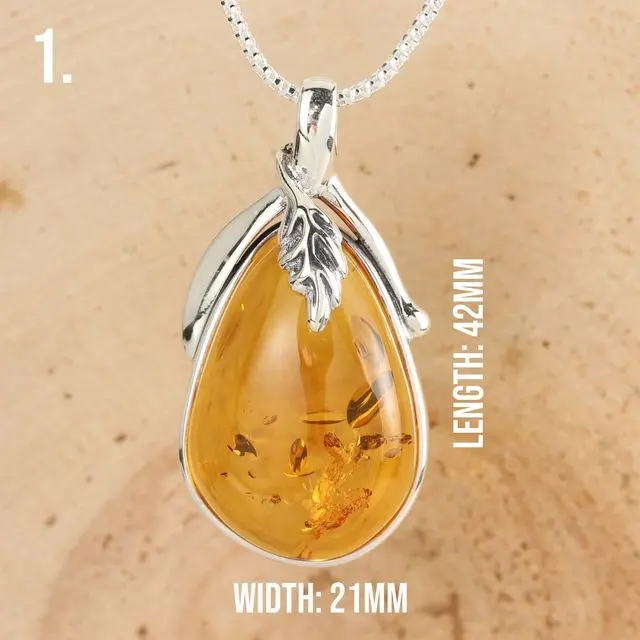 Option One Handmade Amber Pendant 