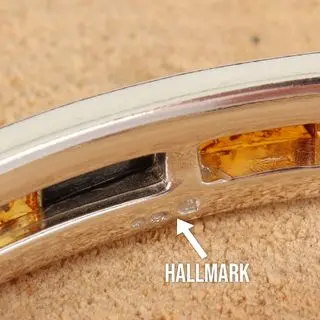 Multicoloured Baltic Amber Heavy Sterling Silver Slave Bracelet