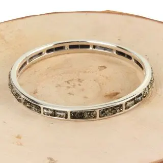 Baltic Amber Sterling Silver Slave Bangle