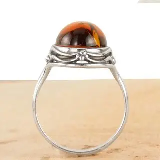 Sterling Silver Baltic Amber Ring