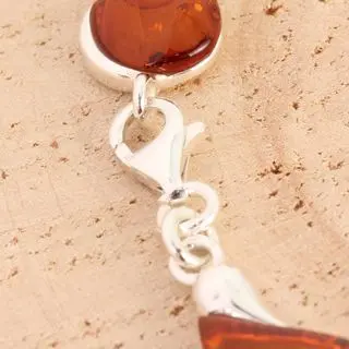 Honey Baltic Amber Sterling Silver Bracelet