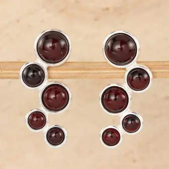 Cherry Baltic Amber Bubble Sterling Silver Stud Earrings Cherry Baltic Amber Bubble Sterling Silver Stud Earrings
