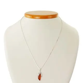 Sterling Silver Honey Baltic Amber Pendant