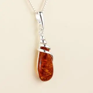 Sterling Silver Baltic Amber Pendant