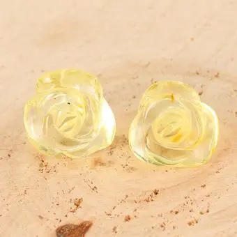 Lemon Baltic Amber Rose Sterling Silver Stud Earrings Lemon Baltic Amber Rose Sterling Silver Stud Earrings
