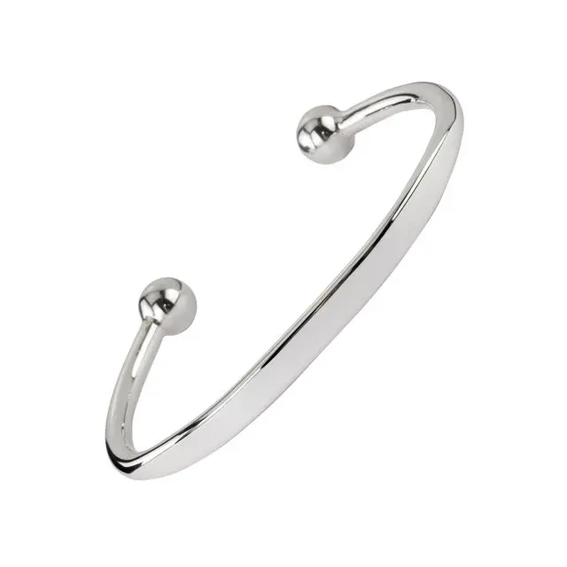 28 Gram Men's Solid Sterling Silver Torque Bangle