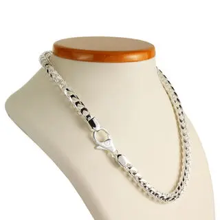 Heavy 7.8mm Width Solid Sterling Silver Franco Chain