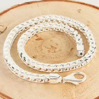 Solid Sterling Silver 7.8mm Wide Franco Chain