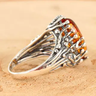 Baltic Amber Sterling Silver Ring