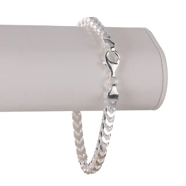 Men's 8.75" Silver & Black Stainless Steel Franco Bracelet – 12mm Wide, Buckle Clasp