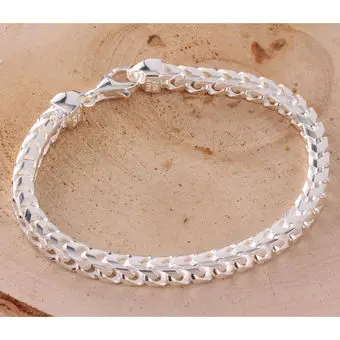 5.5mm Width Men's Sterling Silver Franco Bracelet 