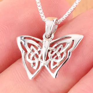 Celtic Cut Out Wing Butterfly Pendant