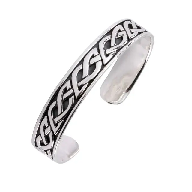 Solid Sterling Silver Celtic Bangle