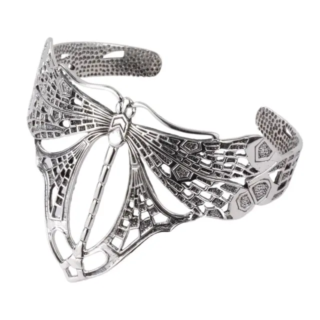 Large Dragonfly Open Cuff Bangle