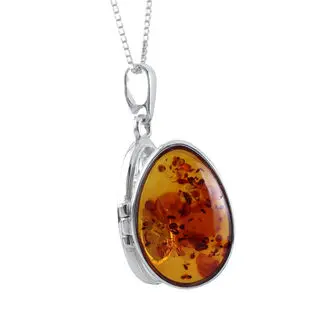 Baltic Amber Sterling Silver Locket