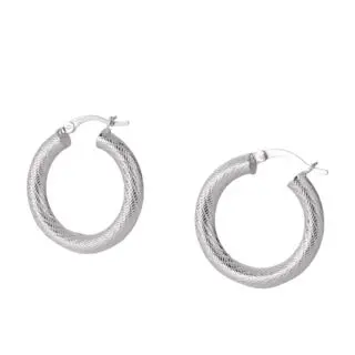 Ladies Sterling Silver Hoop Earrings