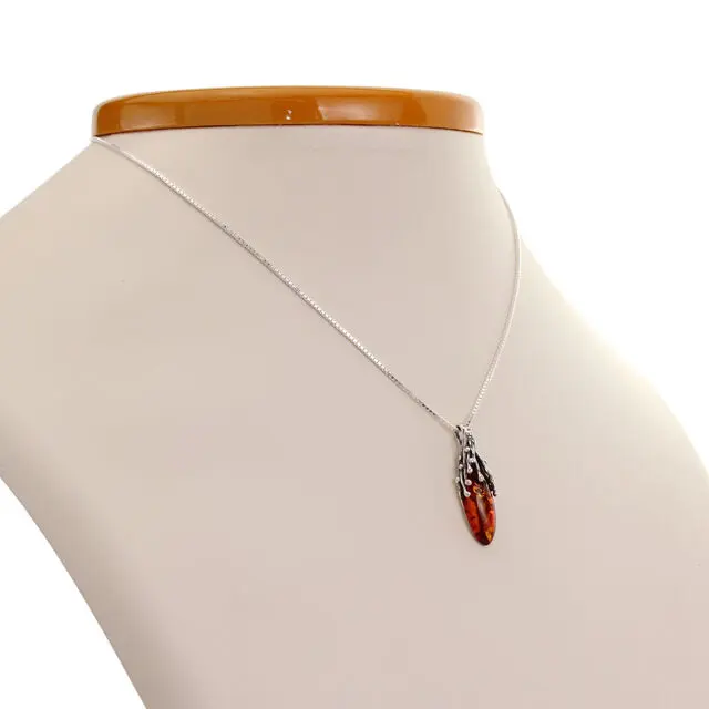 Baltic Amber Sterling Silver Pendant