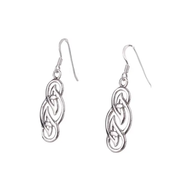 Sterling Silver Celtic Drop Earrings