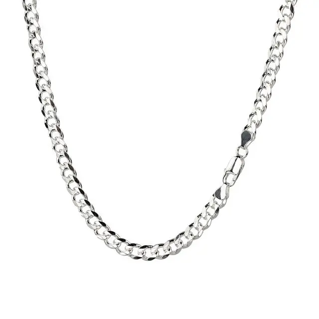 Diamond Cut 7mm Sterling Silver Curb Chain