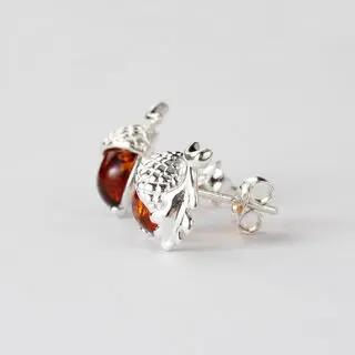 Acorn Sterling Silver Stud Earrings